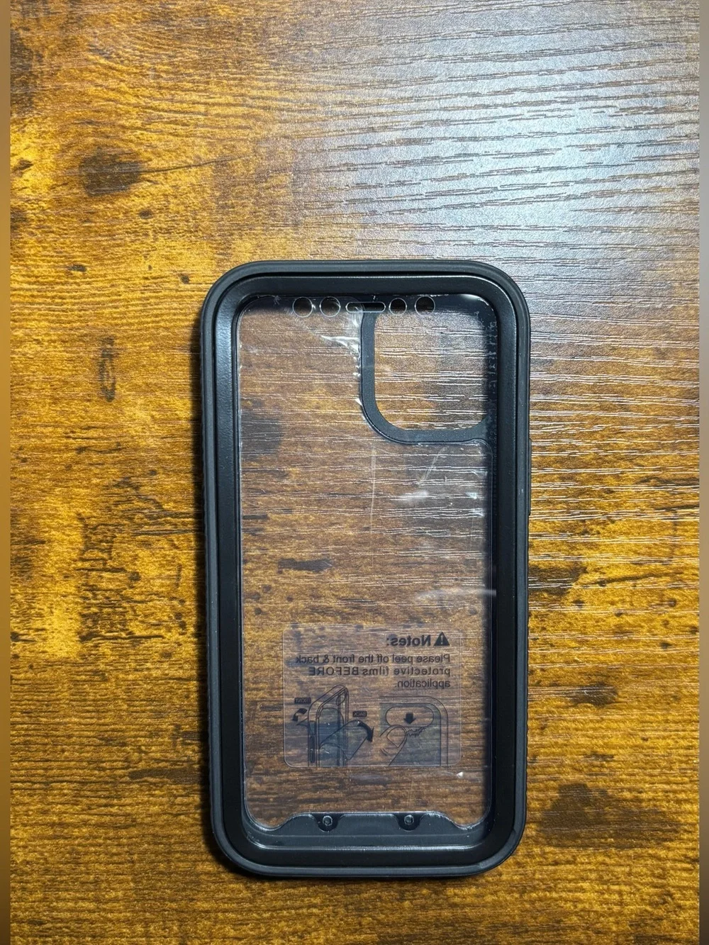 12 Mini Black Clear Back Protective Phone Case - Full Body Protective Case ✅✅✅🔥🔥